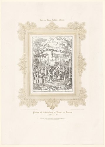 Allegorie auf die Enthüllung der Bavaria zu München am 9 October 1850