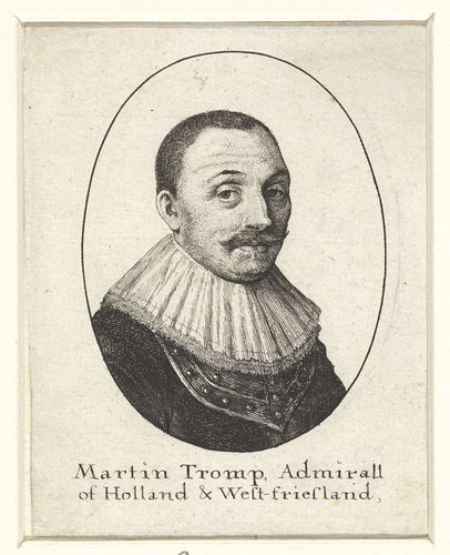 Portret van admiraal Maarten Harpertszoon Tromp by Wenceslaus Hollar