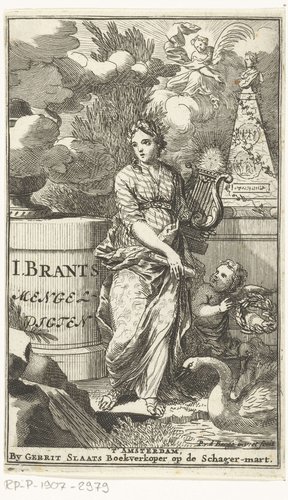 Titelpagina voor Johannes Brandt, Mengeldichten, Amsterdam, 1701
