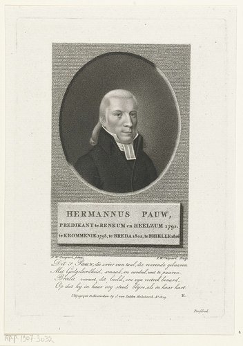 Portret van Hermannus Pauw