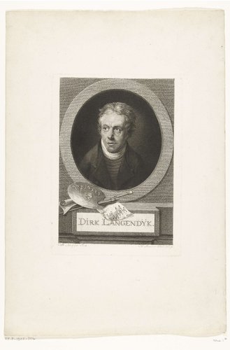 Portret van Dirk van Langendijk by Joannes Bemme