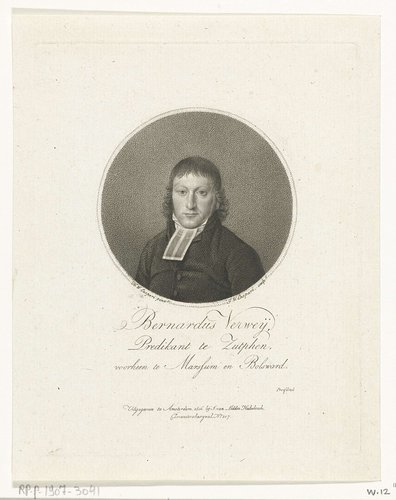 Portret van Bernardus Verwey