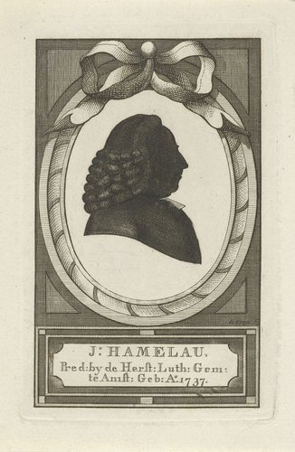 Silhouetportret van Johannes Hamelau