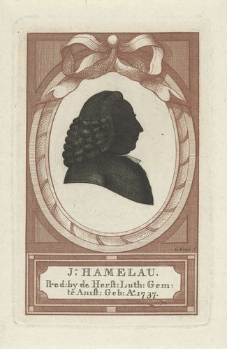 Silhouetportret van Johannes Hamelau