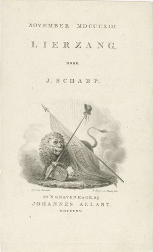 Titelpagina voor: Jan Scharp, Lierzang, 1815
