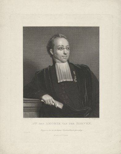 Portret van Abraham des Amorie van der Hoeven