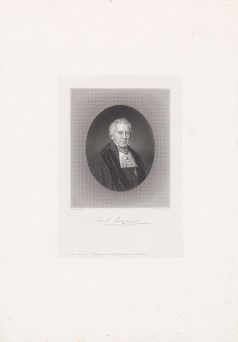 Portret van de theoloog Herman Johan Royaards