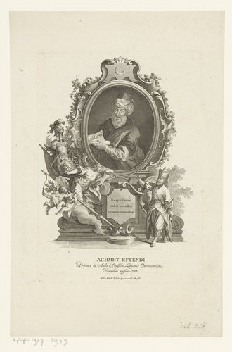 Portret van Ahmed İbrahim Resmî