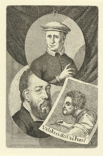 Portretten van Lambertus Suavius, Volckert Claesz. en Dirck Jacobsz.