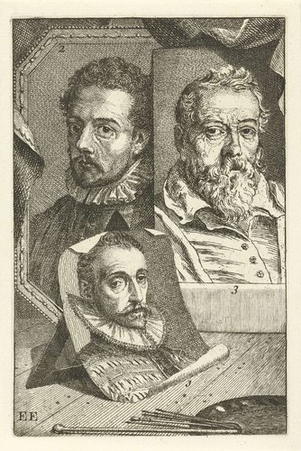 Portretten van Joris Hoefnagel, Frans Francken en Hieronymus Francken
