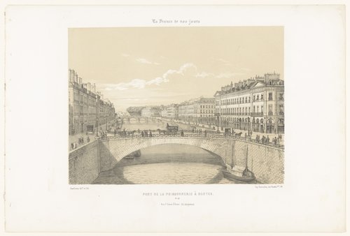 Zicht op de Pont de la Poissonnerie over de Loire in Nantes