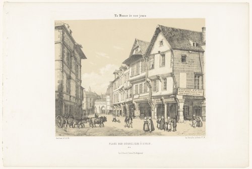Zicht op de Place des Cordeliers in Dinan