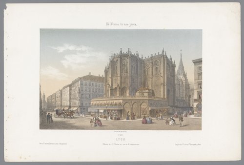 Lyon. Abside de St. Nizier et rue de l'Impératrice