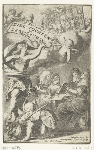 Titelprent voor 'Innerlycke ziel-tochten op't H. avontmaal' van Hieronymus Sweerts by Romeyn de Hooghe