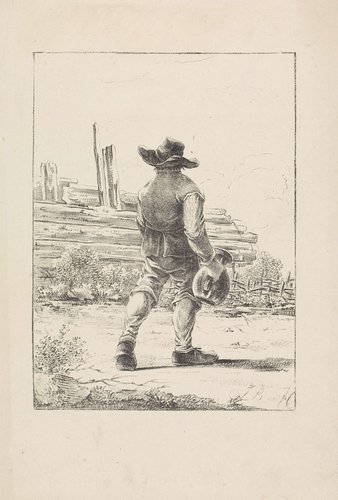 Man met kruik