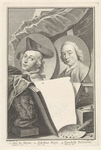 Portretten van Jacobus Buys en Hendrik Pothoven by Pieter Tanjé