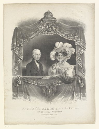J.J. M.M der Kaiser Franz I und die Kaiserinn Carolina Augusta, in der Theater Loge