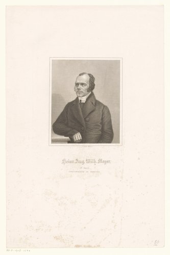 Portret van Heinrich August Wilhelm Meyer