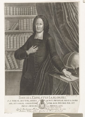 Portret van Daniel Ernst Jablonski by Georg Paul Busch