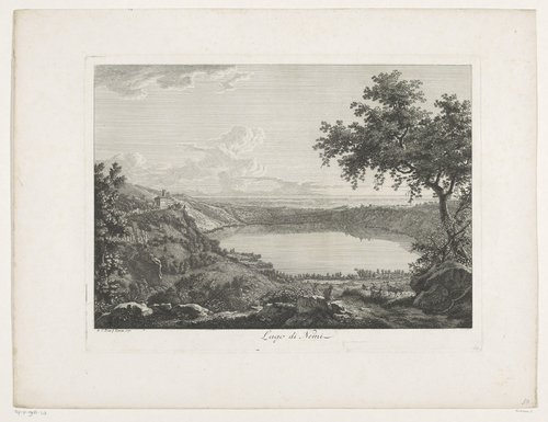 Gezicht op het meer van Nemi