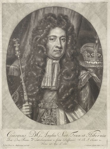 Portret van George I, koning van Groot-Brittannië