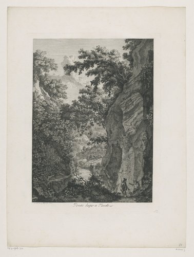 Gezicht op de Ponte Lupo bij Tivoli