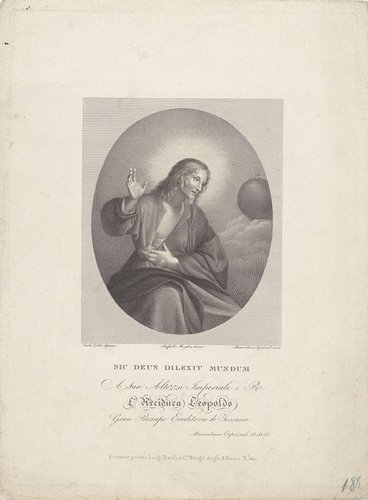 Christus met stigmata en wereldglobe by Massimiliano Capezzuoli