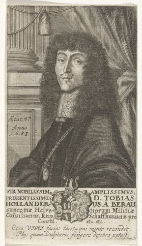 Portret van Tobias Hollander von Berau op 47-jarige leeftijd