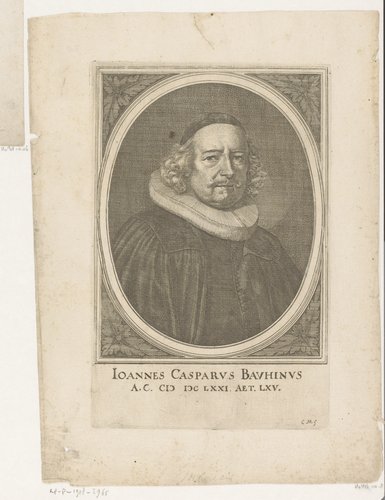 Portret van Johann Caspar Bauhin op 45-jarige leeftijd