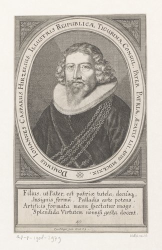 Portretten van burgemeesters van Zürich by Conrad Meyer