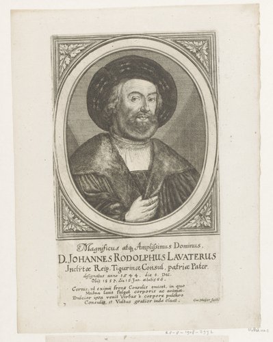 Portret van Johann Rudolf Lavater