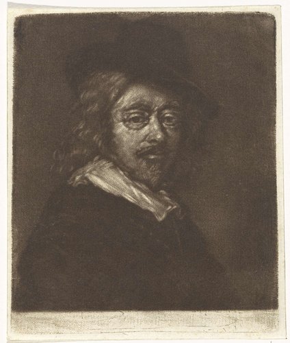 Portret van Frans Hals met een hoed