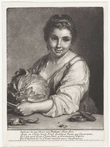 Jonge vrouw met een kool