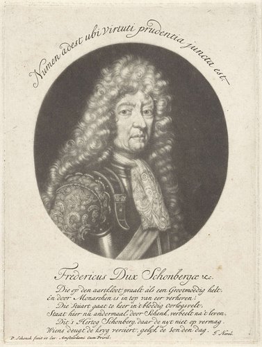 Portret van Friedrich Arnaud hertog van Schomberg by Pieter Schenk (I)