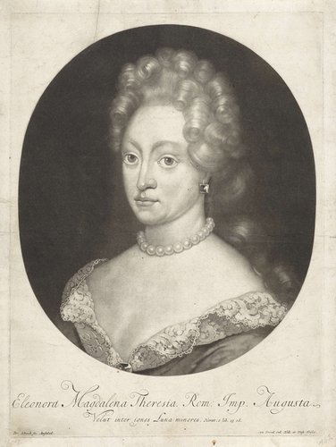Portret van Eleonore Magdalene Therese van Palts-Neuburg by Pieter Schenk (I)
