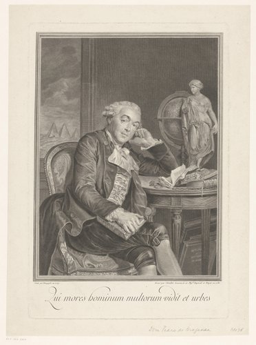 Portret van Peter III van Portugal in zijn studiekamer