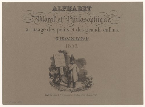 Omslag voor: Alfabet met een moraal voor kinderen by Nicolas Toussaint Charlet