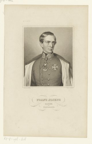 Portret van Frans Jozef I Karel, keizer van Oostenrijk