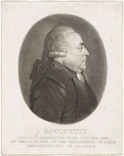 Portret van J. Roquette, arts te Haarlem