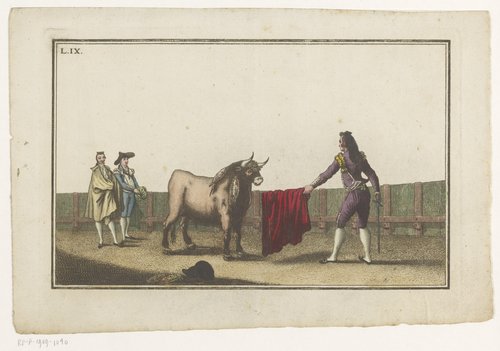 Matador daagt een stier uit