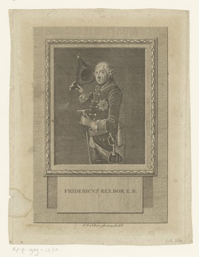 Portret van Frederik de Grote by Johann Esaias Nilson