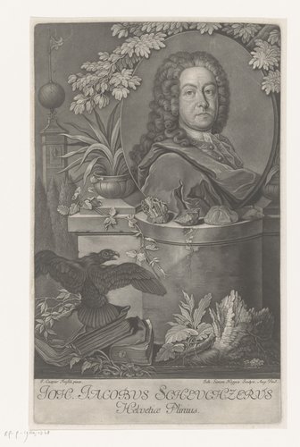 Portret van Johann Jakob Scheuchzer