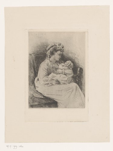 Moeder met baby in de armen