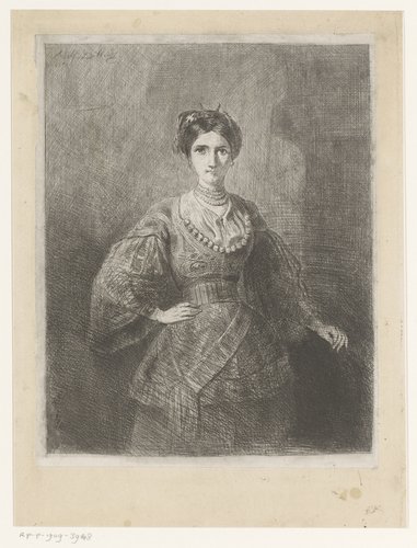 Portret van een onbekende jonge vrouw in Turkse klederdracht