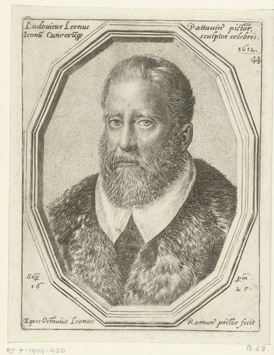 Ludovicus Leonus Pattavinus pictor Inconu Cuncorusque sculptor celebris 1612