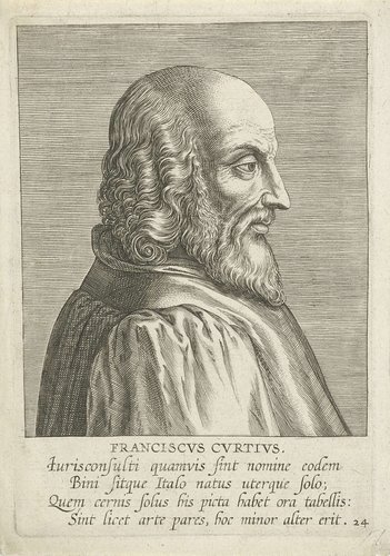 Portret van Francesco Corti by Philips Galle