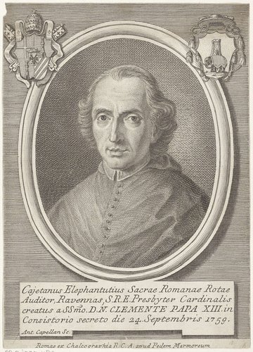 Portret van kardinaal Gaetano Fantuzzi, ook bekend als Cajetanus Elephantutius