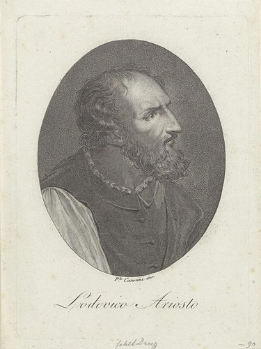 Portret van dichter en toneelschrijver Ludovico Ariosto