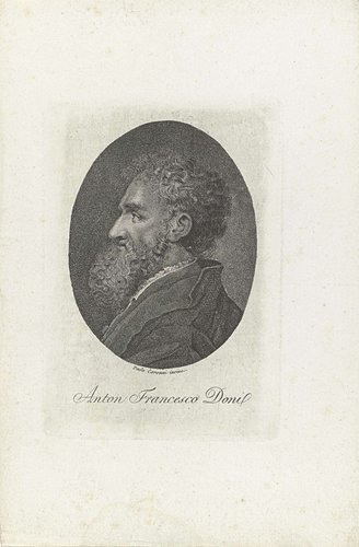 Portret van letterkundige Anton Francesco Doni by Paolo Caronni