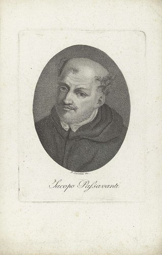 Portret van schrijver en architect Jacopo Passavanti